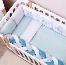 Дитячий постільний комплект Baby Veres Hippo (6 одиниць) сатин та велюр